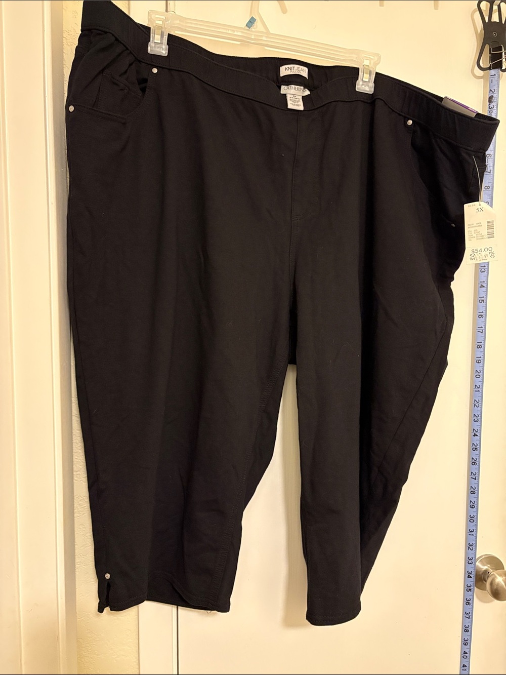 Catherines Black Pull-On Jeggings Capri